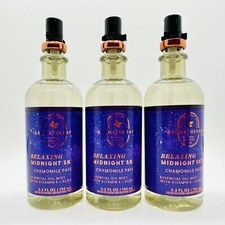 NEW 3/BATH  BODY WORKS RELAXING MIDNIGHT SKY CHAMOMILE PATCHOULI OIL MIST 3.5oz