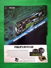 RITAGLIO DI GIORNALE CLIPPING PHLIPS HI-FI CAR DA COLLEZIONE ANNI 80 - (175)