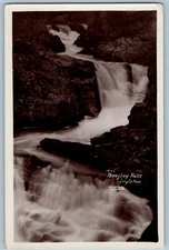 North Yorkshire England Postcard Breezley Falls Ingleton c1940's RPPC Photo