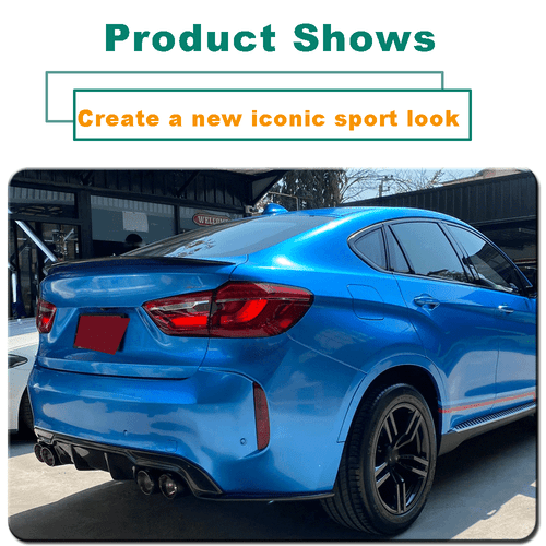 Diffusore posteriore in carbonio paraurti posteriore diffusore splitter per BMW X5M F85 2014-2019 - Foto 13 di 15