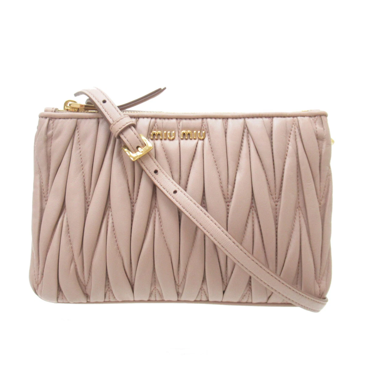 Miu Miu Matelasse Crossbody Bag Blush Pink