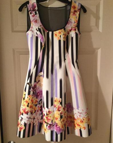 Alberta Ferretti Runway Dress Floral with Netted Back Size 38 - Picture 1 of 9