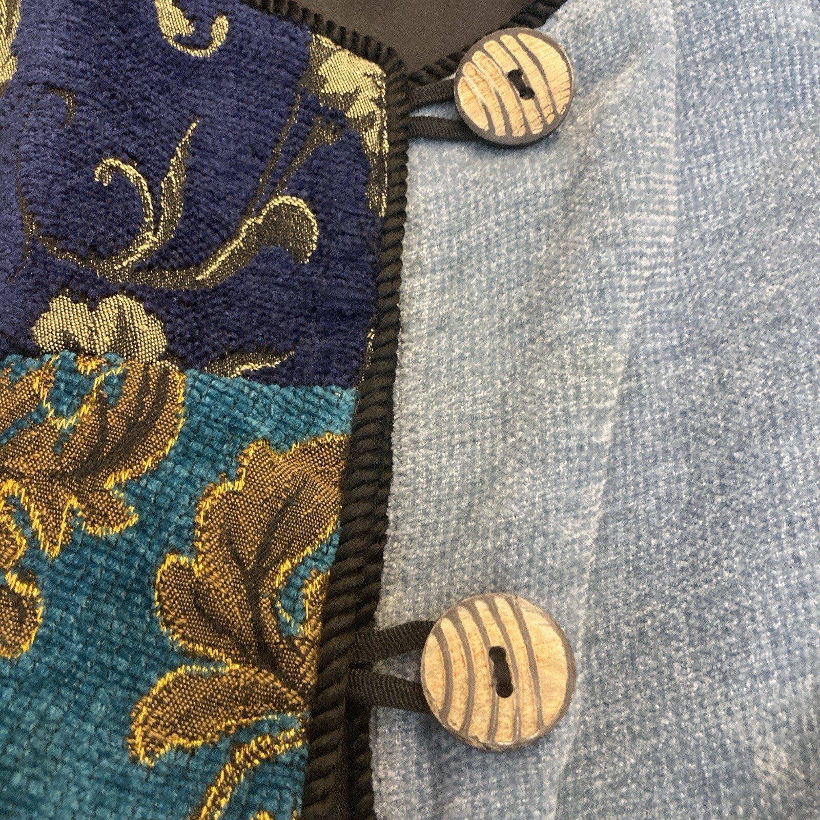 Indigo Moon Women Blue Patchwork Embroidered Leav… - image 6