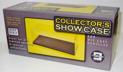 T9 TRIPLE 9 KLARE ACRYL VITRINE & SOCKELSOCKEL FÜR DIECAST 1/24 MODELLAUTOS