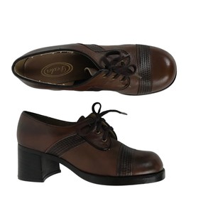 chunky heel oxford shoes