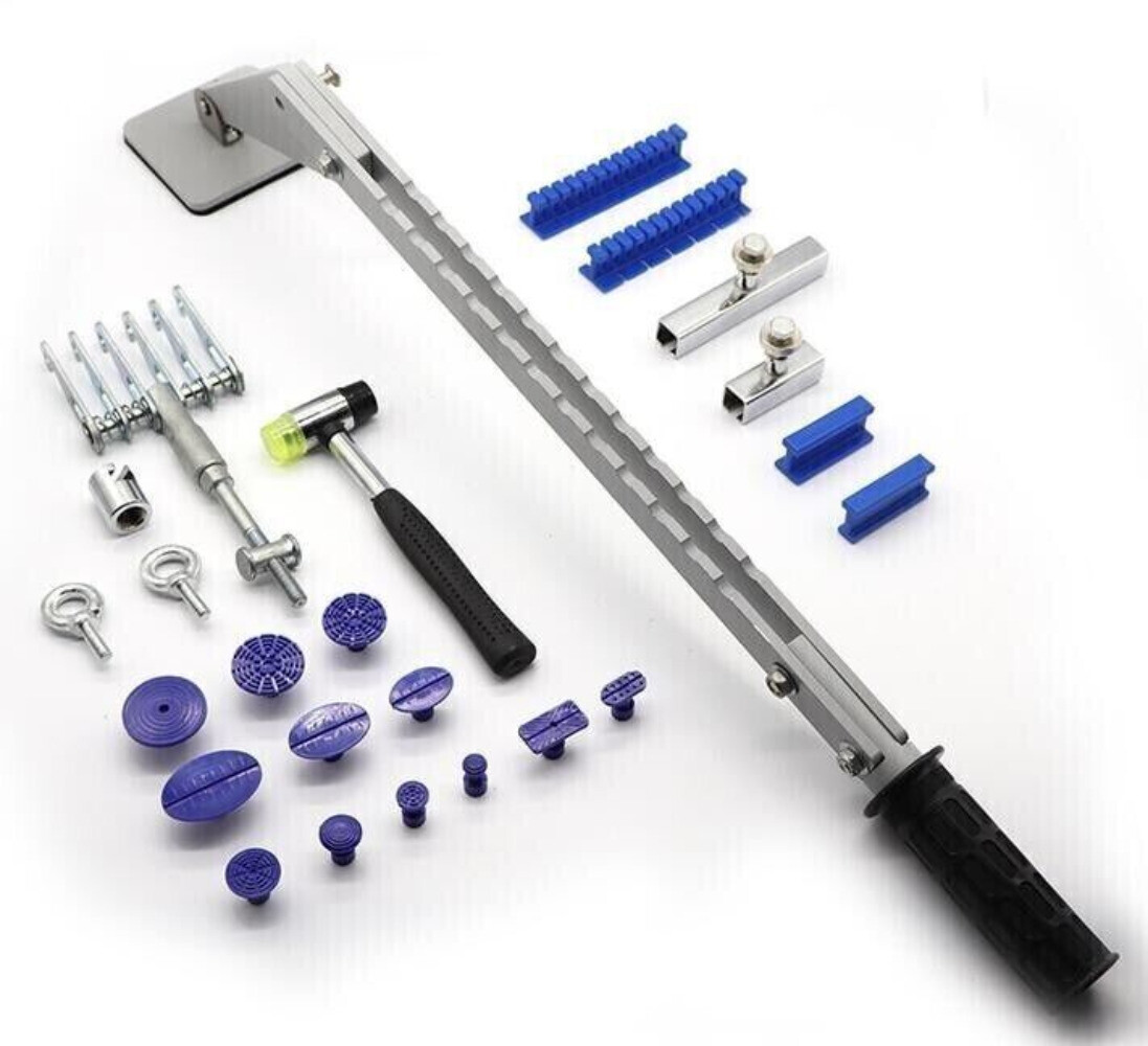 Car Dent Bar Puller Pull Lever Pulling Kit Removal Hammer Repair Auto Body Tool