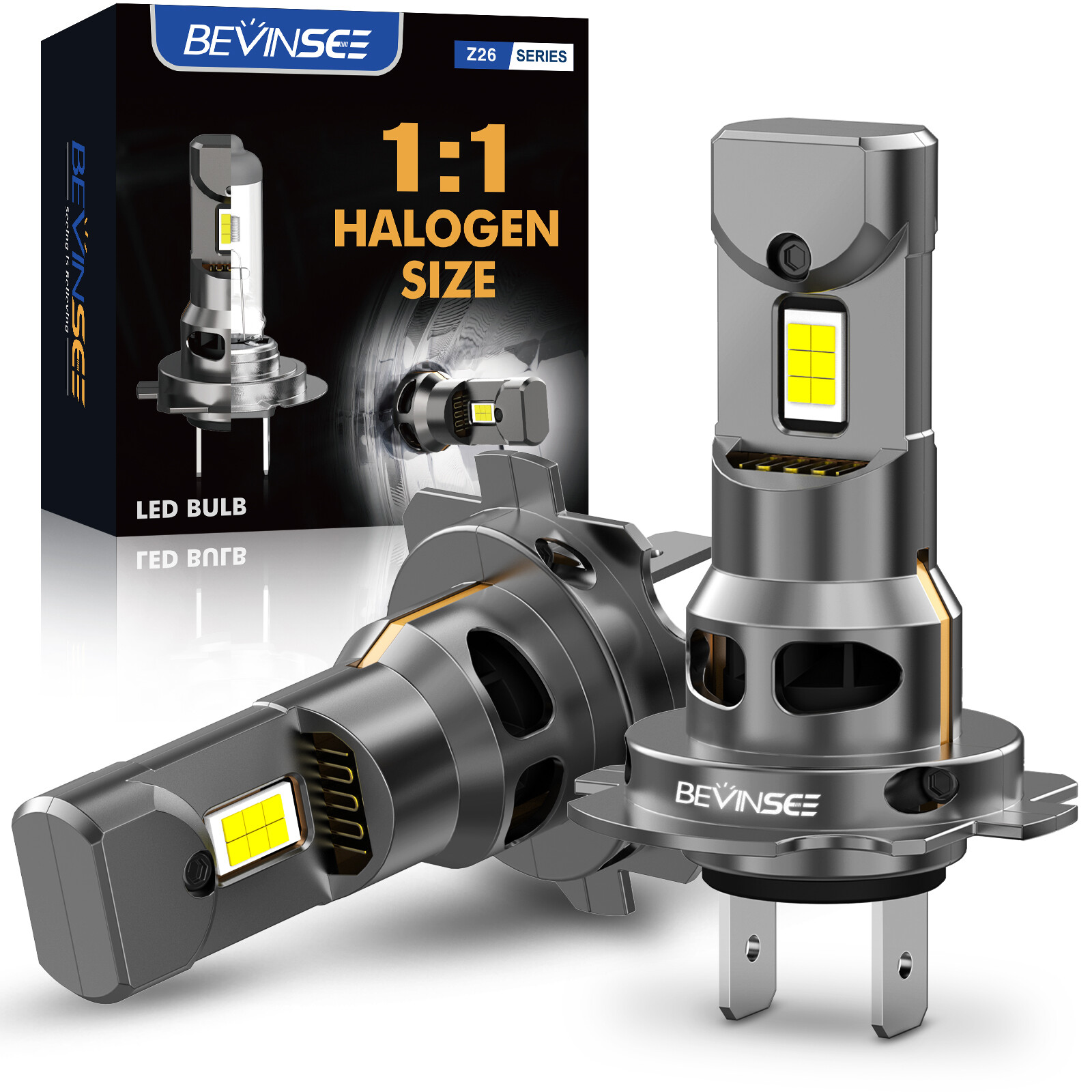 H7 LED Headlight Bulbs For Yamaha YZF-R6 2003-2014 YZF-R6S 2006-2009 Super White