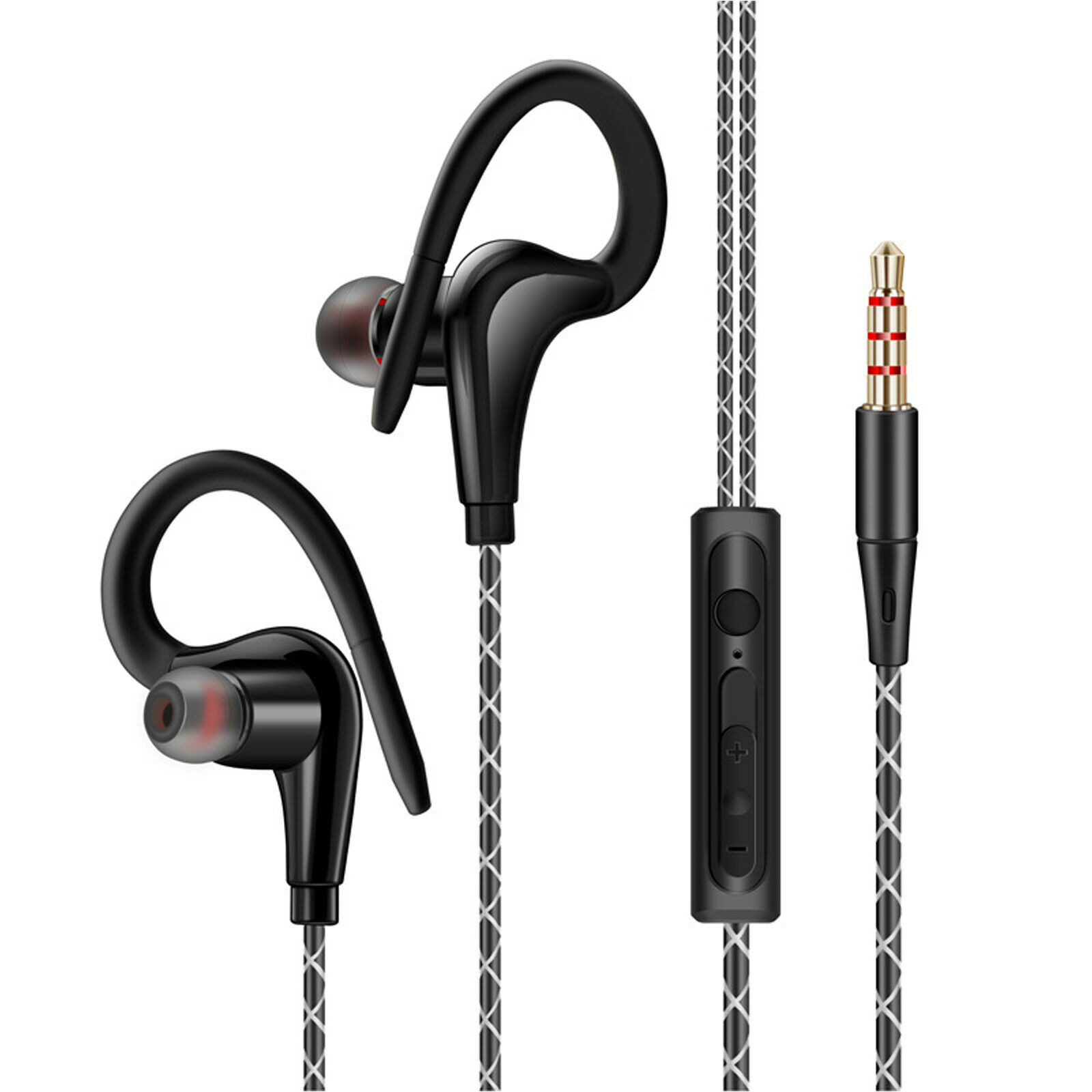 Over Ear Hook Headphone 3.5mm W/mic