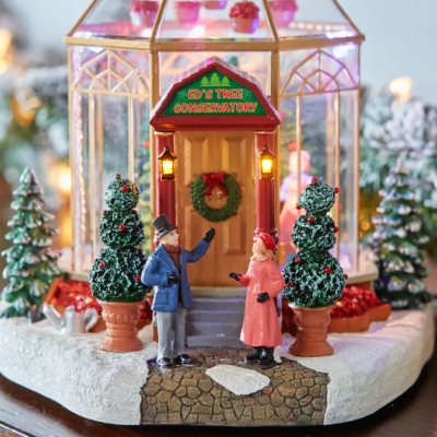 Carole Towneクリスマス ミニチュアハウス セット Carole Towne Musical LED Lighted Christmas Village Tree