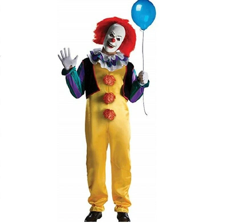 Pennywise Original It 1990 Movie Costume Adult 2 Sizes