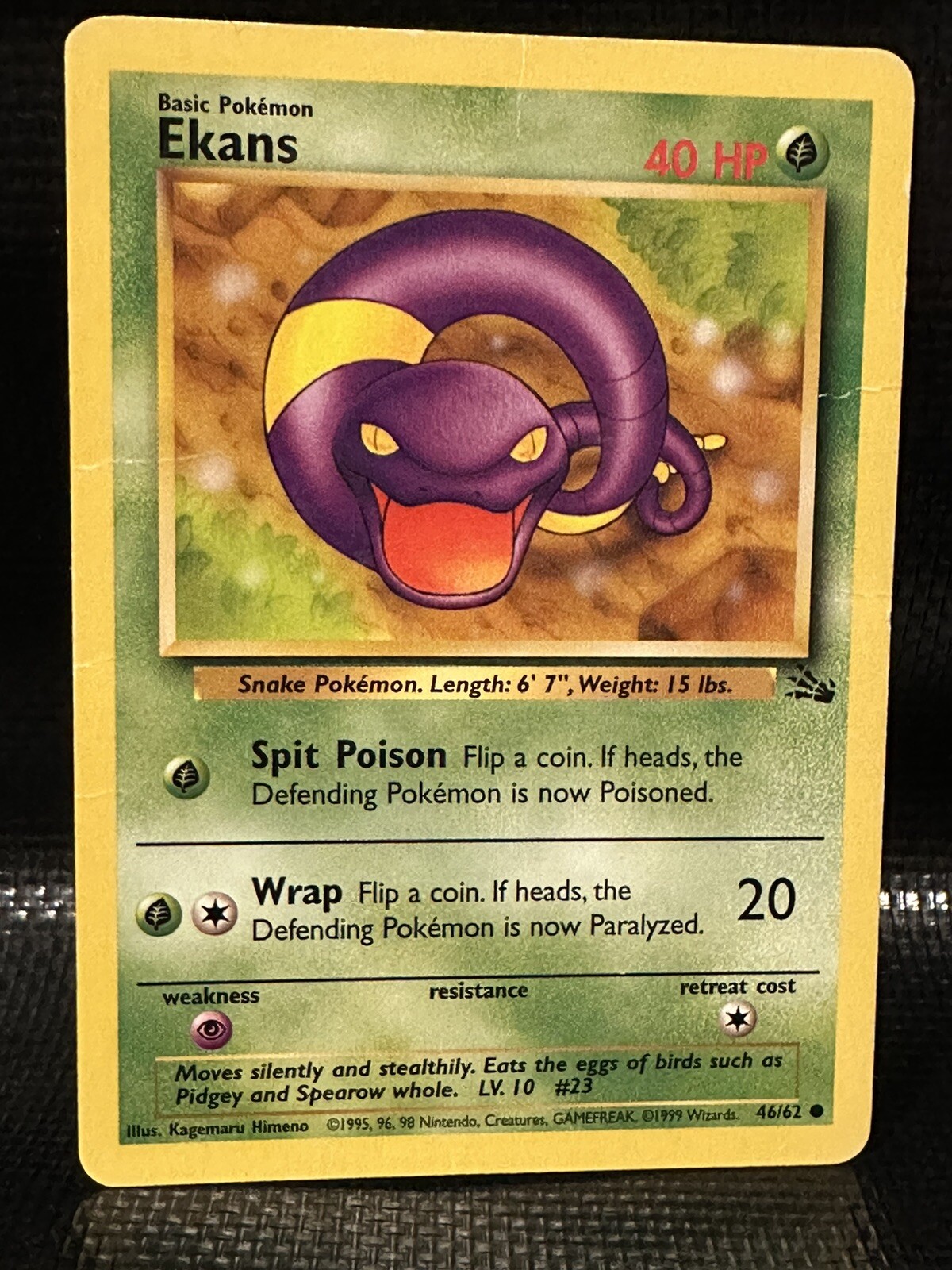 Pokémon Ekans 46/62 FO Fossil Unlimited NM