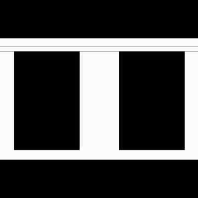 Einfache schwarze Flagge Wimpelkette - 3m 6m 9m Meter Länge 10 20 30 Fahnen - Polyester