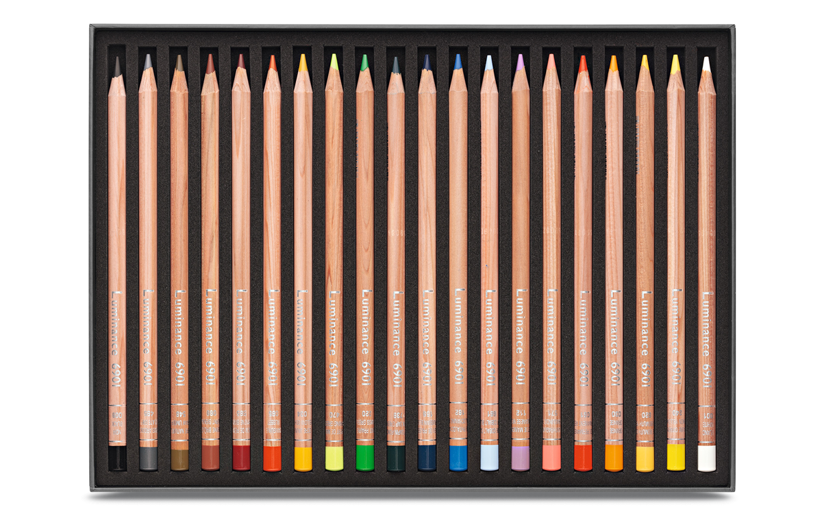 Caran d'Ache Luminance 6901 20 Colour Pencil Set Paper Box