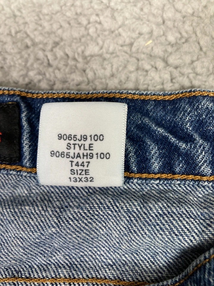 Pantalones de mezclilla vintage Todd Oldham para mujer talla 13 30x30 azul pierna recta años 90 Y2K Foto 4 de 4