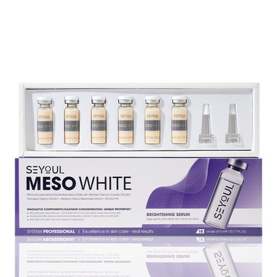 Meso White Facial Serum Ampoules   Uneven Tone Appearance & Skin Radiance Suppor