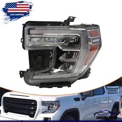 Headlight Headlamp Left Driver Side For GMC Sierra 1500 2019-21 Full LED w/DRL