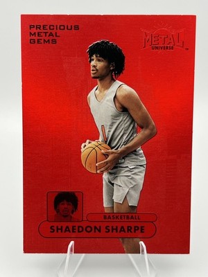 2022 Skybox Metal Universe Champions Shaedon Sharpe PMG Red /100 RMUC-47 #31/100