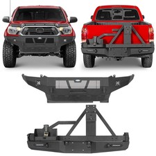 For 2012-2015 Toyota Tacoma Full-width Front Rear Bumper W/ Skid Plate Off-road