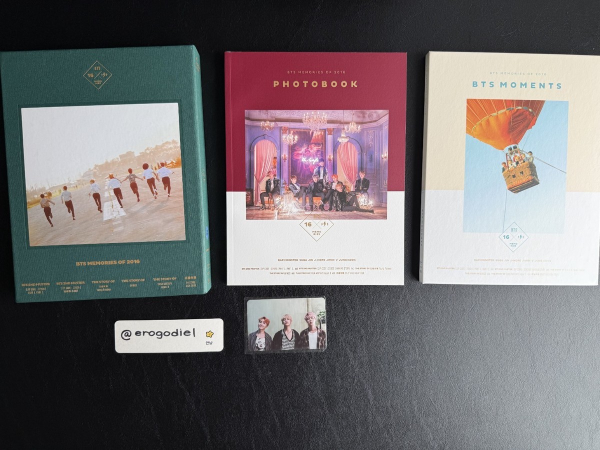 BTS Official Memories of 2016 DVD, V JHOPE JIN Group Photocard [US