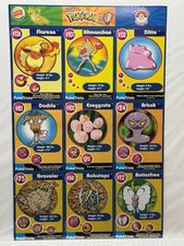 Pokemon 1999 Burger King #17 Uncut Sheet Lot Of Master Trainer Trading Card
