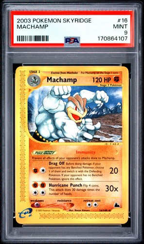 2003 POKEMON SKYRIDGE #16 MACHAMP PSA 9