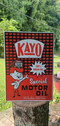 Kayo Special Motor Oil vintage Embossed Metal Sign