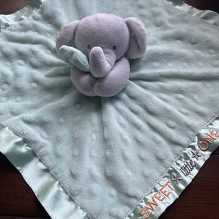 Child of Mine Carter's Elephant Security Blanket Lovey Rattle Sweet Little One