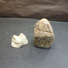 Lot Of 2 Simulated Rock Decor Fake / Realistic Stone Ornaments