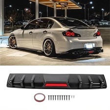 Rear Bumper Diffuser Spoiler W Led Brake Tail Lights For Infiniti G35 G37 Sedan