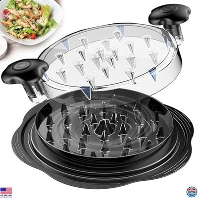 Large Chicken Shredder Tool with Brush & Fork, Ergonomic, BPA Free, Anti-Slip