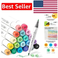 Artistic Freedom: 25 Alcohol Markers with Color-Coded Organization for Easy Use