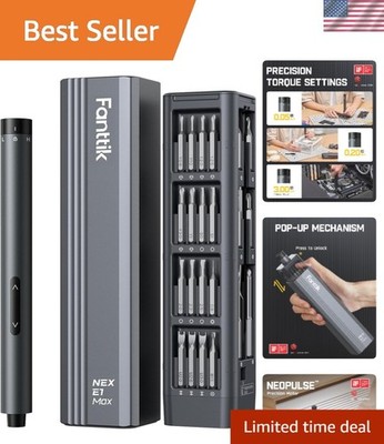 E1 Max Mini Electric Screwdriver Kit   50 Magnetic Bits, Compact &