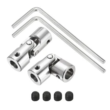 2Pcs 10mm to 12mm ID Steering Universal Joint Shaft Coupling for Model Car Ship