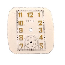Elgin 6/0s Watch Dial NOS watch part Art Deco Era 23.6mm X 23.6mm