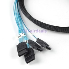 SAS cable SFF-8087 to 4x SATA latching connectors 50cm 19-inches CBL-E0107L-01