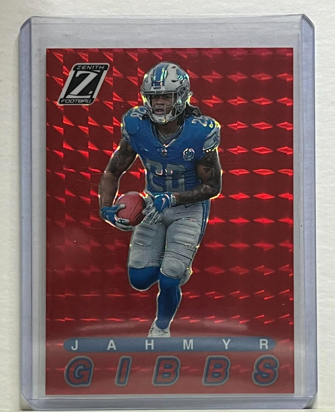 2023 Panini Zenith - 1994 Pacific Jahmyr Gibbs #7 Red (RC) Detroit Lions