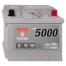 Yuasa 52Ah Autobatterie YBX5063 SMF 12V Silver High Performance Starterbatterie
