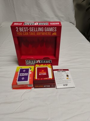 Exploding Kittens And Happy Salmon Grab & Game Card Games open box