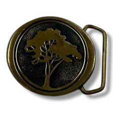 Hippie Tree Of Life Dress Belt Buckle Boho Nature Spirit Vtg 70s 80s BTS USA