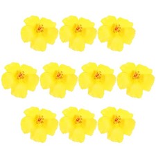 10pcs Artificial Hibiscus Flowers Hawaiian Faux Hibiscus Flowers Tropical Fau...
