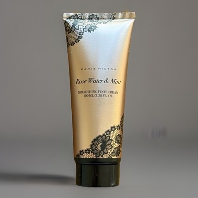 Paris Hilton Rose Water And Mint Nourishing Foot Cream 3.38 FL OZ Moisturizing