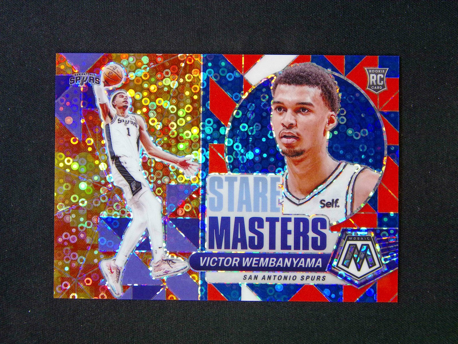 2023-24 Mosaic Victor Wembanyama RC Rookie Stare Masters Fast Break Blue /85