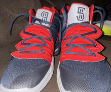 Nike Blue Red White Mid Top Mesh Basketball S...