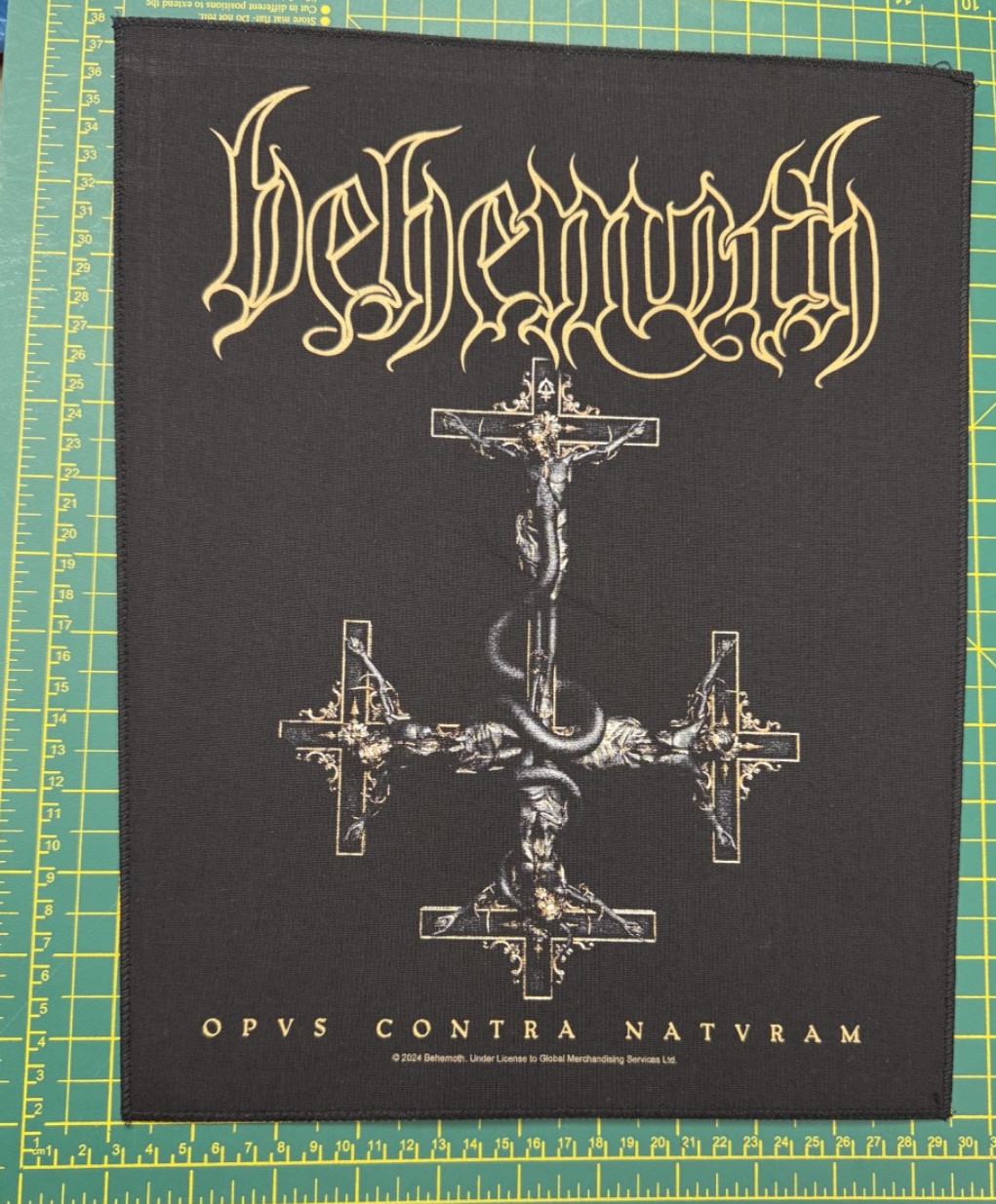 Behemoth Opvs Contra Natvram Large Printed Back Patch Officially Licensed