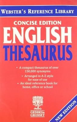 English Thesaurus (Websters reference library), Anon, Used; Good Book