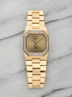 Vintage Rolex Ref 4350 Manual Wind 1970s Champagne Dial Diamond Bezel 27mm Case.
