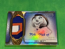 2025 Topps Celebration Mrs. Met Mascot Dynasty Patch Auto 3/10 New York Mets
