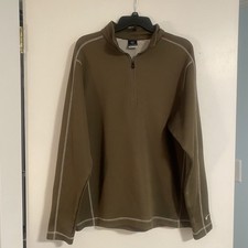 NWOT Nike Men  s FIT Therma Flex Golf Quarter Zip Sweatshirt L Brown Athletic Gym