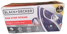 Black+Decker IR18XS One Step Steam Iron, Navy