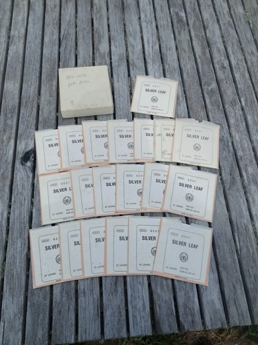 Best Silver Leaf .999 Pure Silver Leaf Foil Sheets 95 X 95 mm Approx 500 Sheets